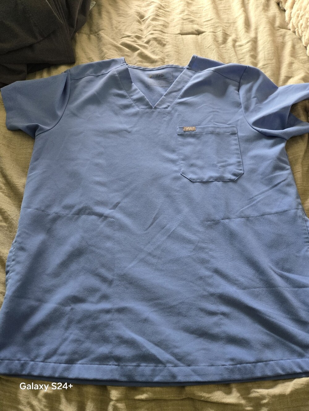 Womens FIGS Ceil Blue LARGE Top